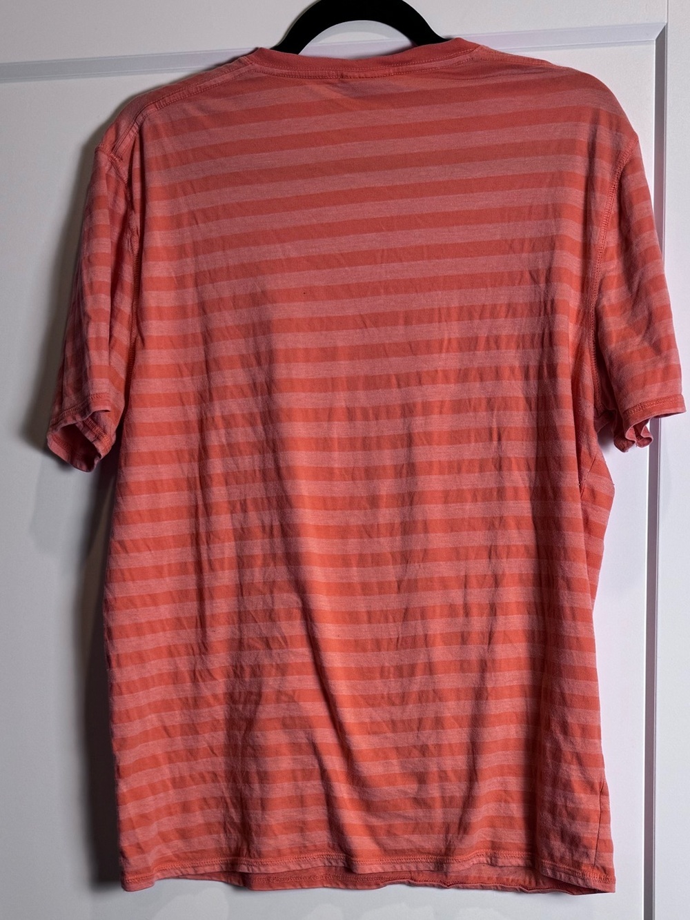 Lacoste Men's V-Neck Striped Tee Coral Orange XL 6 - Picture 2 of 6